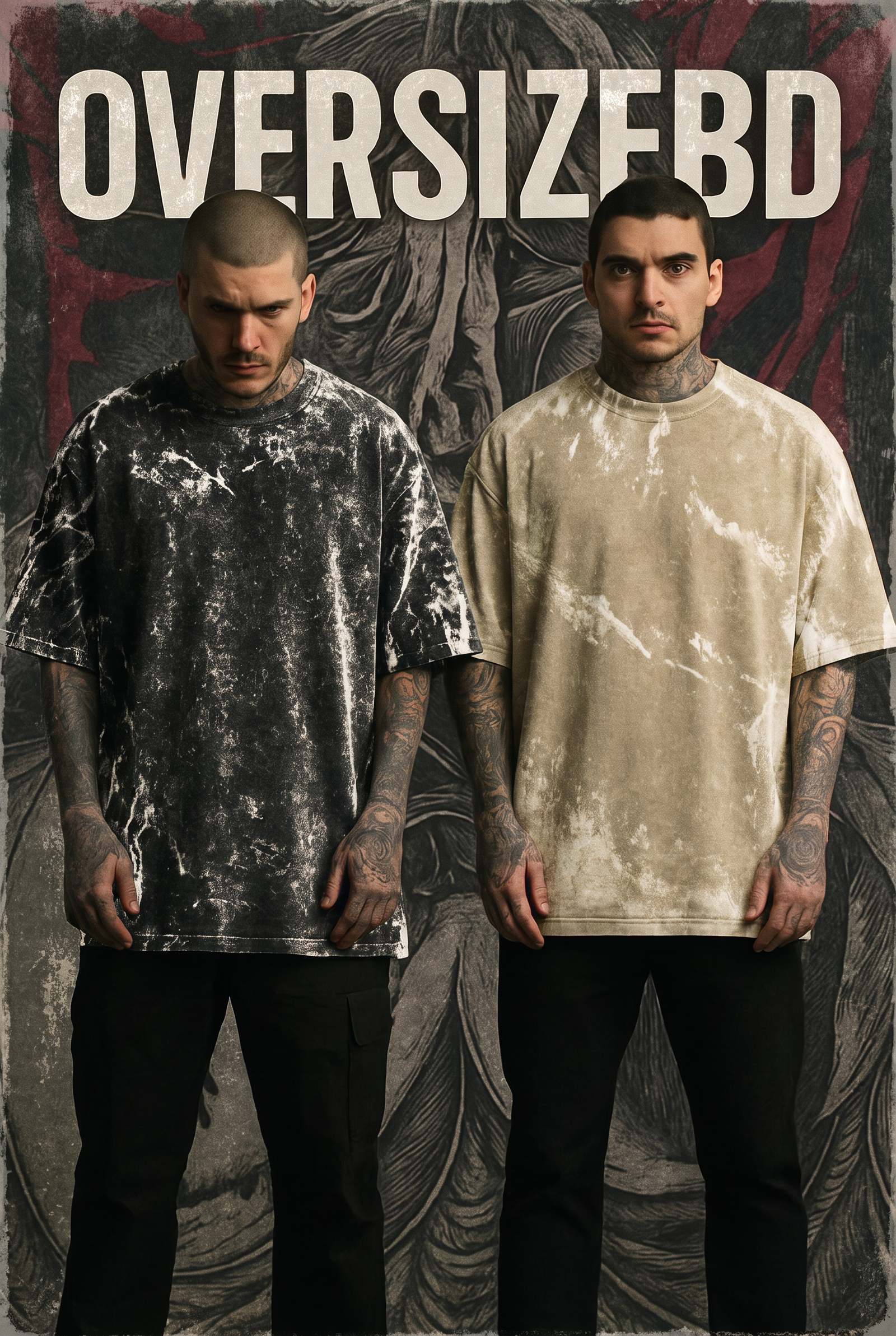 Acid-wash T-shirt