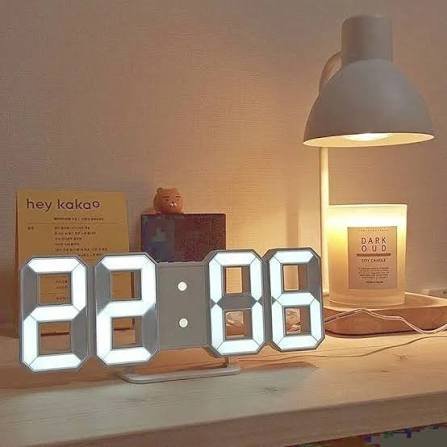 Digital LED Electronic Table & Wall Clock – Multi-Functional Alarm Clock with Temperature Sensor, Date Display, USB Powered, and Memory Backup