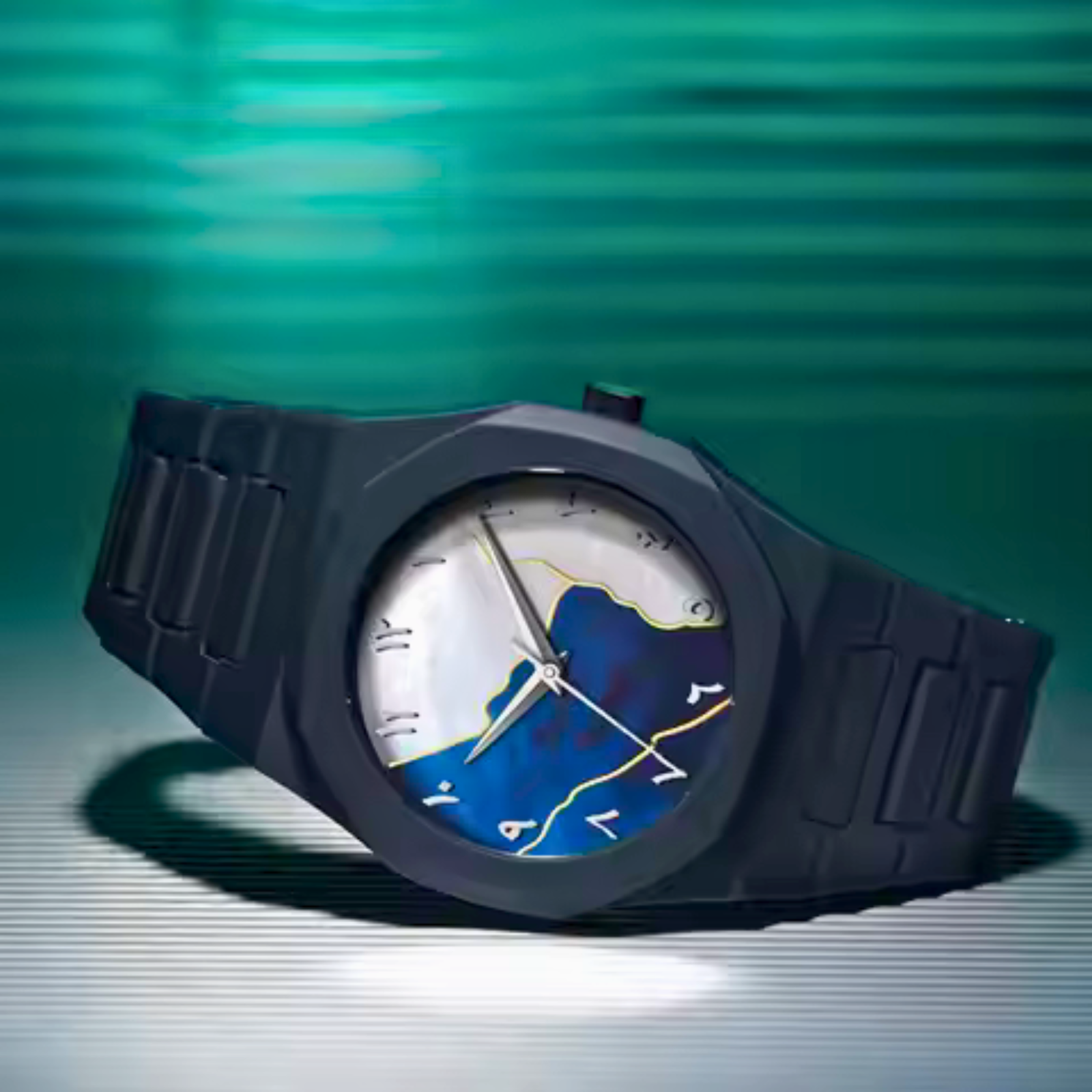 Aura watch 2025 New Arabic Aura Watch ( multi colour dial) Modern Creative Design (Chain cutter + Box free) - Image 2